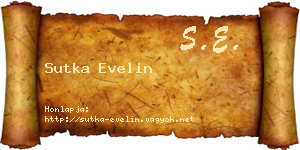 Sutka Evelin névjegykártya